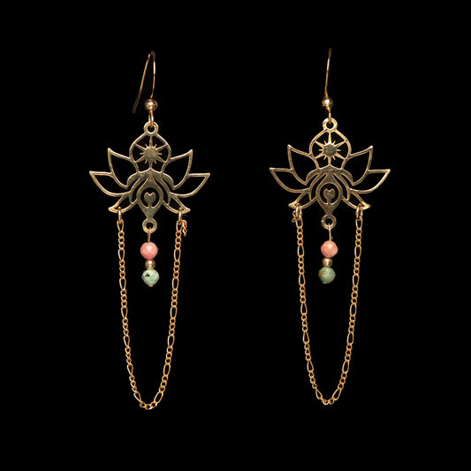 עגילי לוטוס ורוד, תכלת-ביטחון עצמי והגשמה