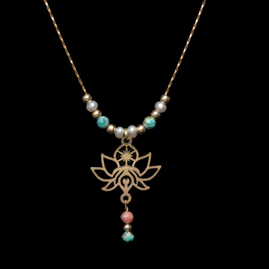 שרשרת לוטוס לחיבור לביטחון עצמי והגשמה