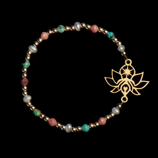 צמיד לוטוס לחיבור לביטחון עצמי והגשמה